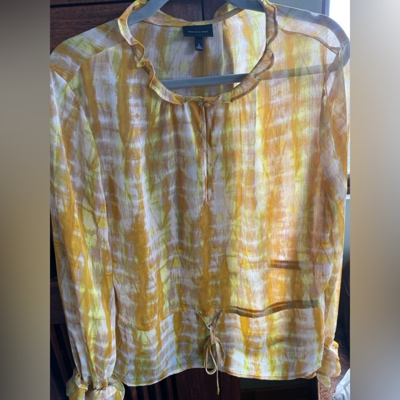 Who What Wear tie-dyed blouse LG - Picture 4 of 5